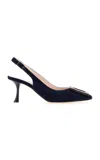 Roger Vivier Viv In The City Turtle Sling 65 In Blue