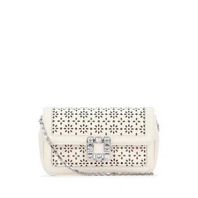 Roger Vivier Viv Jeu De Fille Daisy Bag In Metallic