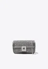 Roger Vivier Viv' Jeu De Fille Metallic Clutch Bag In Gray