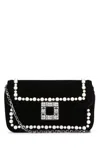 Roger Vivier Viv Jeu De Fille Embellished Velvet Bag