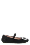 Roger Vivier 'viv Low' Ballet Flats In Black