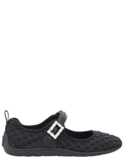 Roger Vivier Ballerina "viv Low" In Black