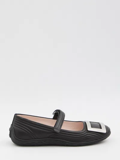 Roger Vivier Valentino Garavani Two-tone Leather And Fabric Low-top Ms-2960 Sneakers