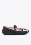 Roger Vivier Viv Low Mary Jane Ballerinas In Black