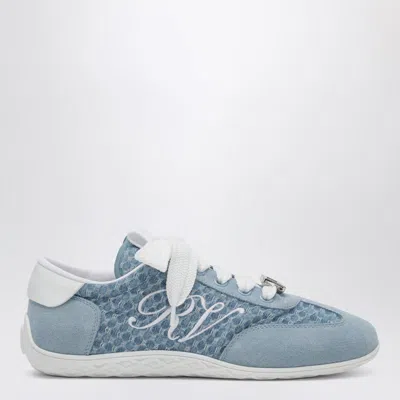 Roger Vivier Blue Lace Up Sneakers