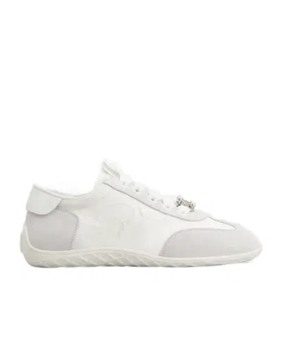 Roger Vivier Viv Low Sneakers In White
