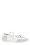 Roger Vivier Viv Suede-trimmed Canvas Sneakers In White