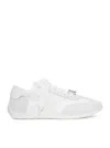 Roger Vivier Viv Low Suede Sneakers In White