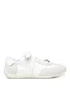 Roger Vivier Viv Low Suede-trimmed Embroidered Leather Sneakers In White