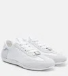 Roger Vivier Low-top Sneakers Metal Eyelets Rubber Sole Suede Panels In White
