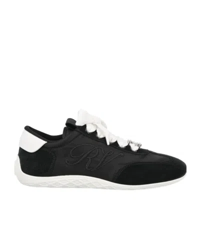 Roger Vivier Viv Low-top Sneakers In Black