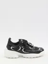 Roger Vivier Viv' On The Run Sneakers In Patent Leather And Fabric
