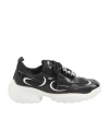 Roger Vivier Viv' On The Run Sneakers In Patent Leather And Fabric In Black