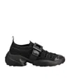 Roger Vivier Viv' On The Run Trekky Sneakers In Fabric And Patent Leather In Black