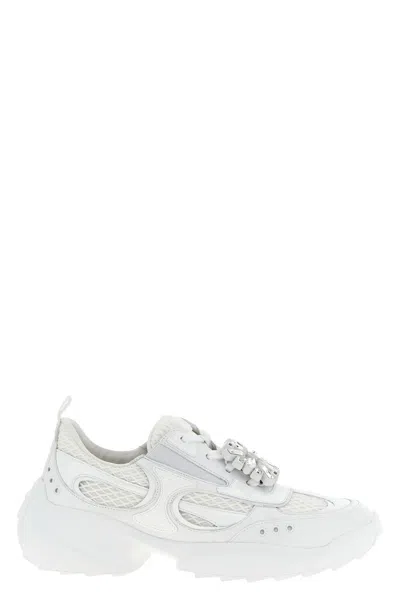 Roger Vivier 'viv' On The Run' Sneakers In White