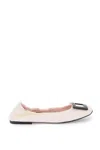 Roger Vivier Viv' Pockette Metallic Leather Ballet Flats
