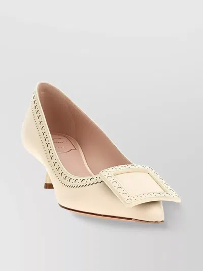ROGER VIVIER 'VIV' PUMPS CITY KITTEN PERFORATED POINTED