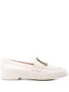 Roger Vivier Women's Viv Ranger Leather Loafers In Beige