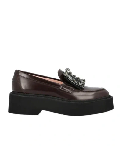 Roger Vivier Viv Ranger Loafers In Black