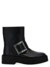 Roger Vivier Viv Rangers Boots And Ankle Boots Black In Black