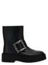 Roger Vivier Viv Rangers Boots And Ankle Boots Black In Black
