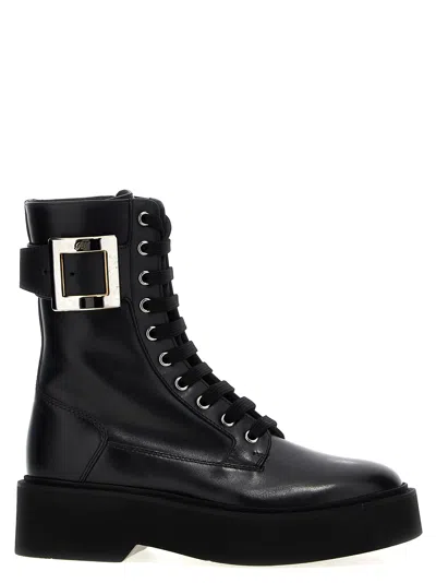 ROGER VIVIER VIV RANGERS HIGH MET LACE-UP BOOT