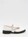 Roger Vivier Viv' Rangers Ballet Flats In White
