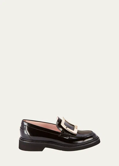 ROGER VIVIER VIV RANGERS BUCKLE LOAFERS
