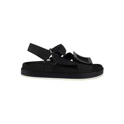 Roger Vivier Viv' Rangers Buckle Sandals - '10s In Black