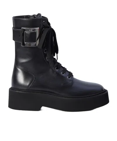 ROGER VIVIER ROGER VIVIER VIV' RANGERS BUCKLED LACE-UP BOOTS