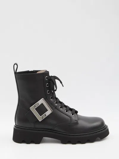 ROGER VIVIER VIV RANGERS COMBAT BOOTS