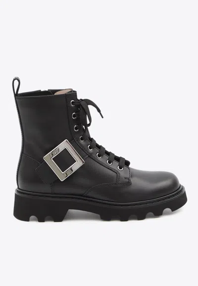ROGER VIVIER VIV' RANGERS COMBAT BOOTS