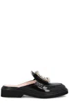 Roger Vivier Viv Rangers Embellished Slip-on Mules In Black