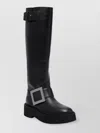 Roger Vivier High Leather Knee-length Boots With Adjustable Side Strap