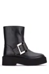 Roger Vivier High Met Bikers Ankle Boots With Buckle In Black