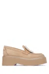 Roger Vivier Viv Rangers High Metal Loafer In Tabaccochiaro