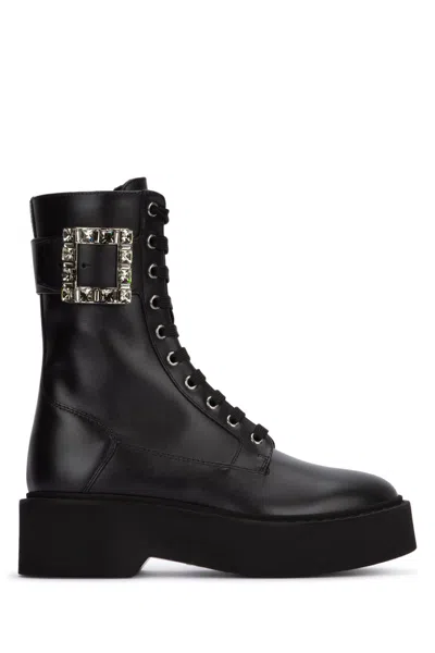 ROGER VIVIER VIV RANGERS HIGH STRA LACE-UP BOOT