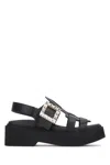 Roger Vivier High Strass Sandal Platform Chunky Sole In Black