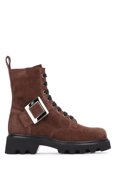 ROGER VIVIER VIV RANGERS LACE-UP BOOTIE 20