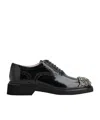 Roger Vivier Viv' Rangers Lace-ups In Leather In Black