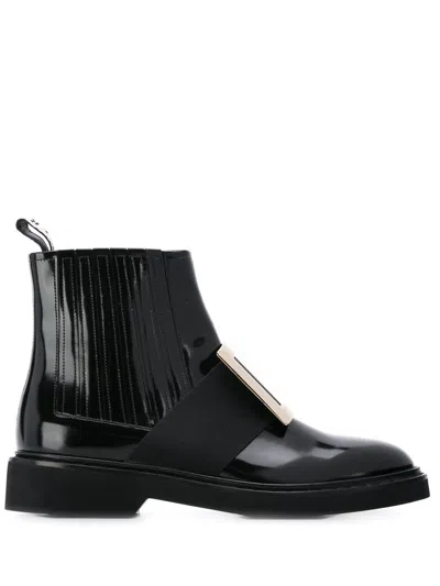 Roger Vivier Viv Rangers Leather Boots