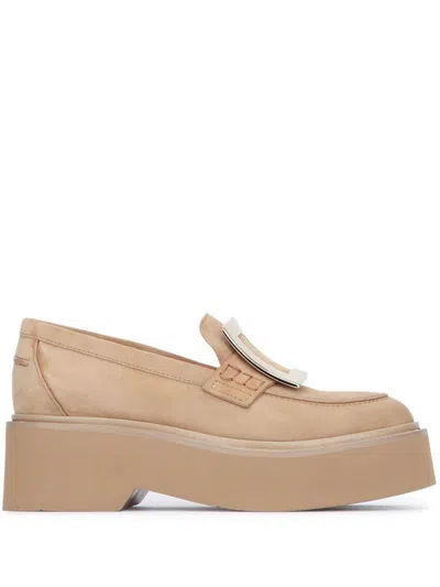 ROGER VIVIER ROGER VIVIER VIV RANGERS LEATHER LOAFERS