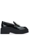 Roger Vivier 45mm Viv Rangers Patent Leather Loafers In Black