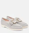 Roger Vivier Women's Viv Ranger Leather Loafers In Grey
