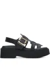 Roger Vivier High Strass Sandal Platform Chunky Sole In Black