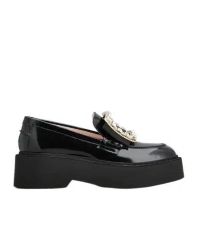 Roger Vivier Viv' Rangers Loafers In Black