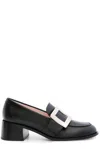 Roger Vivier Viv Rangers Buckled Patent-leather Loafers In Black