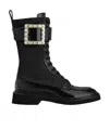 Roger Vivier Women Viv Rangers High Stra Lace-up Boot In Black