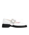 Roger Vivier Viv' Rangers Ballet Flats In White