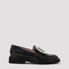 Roger Vivier Black Leather Vivier Viv Rangers Met Buc 25 Loafers In Black
